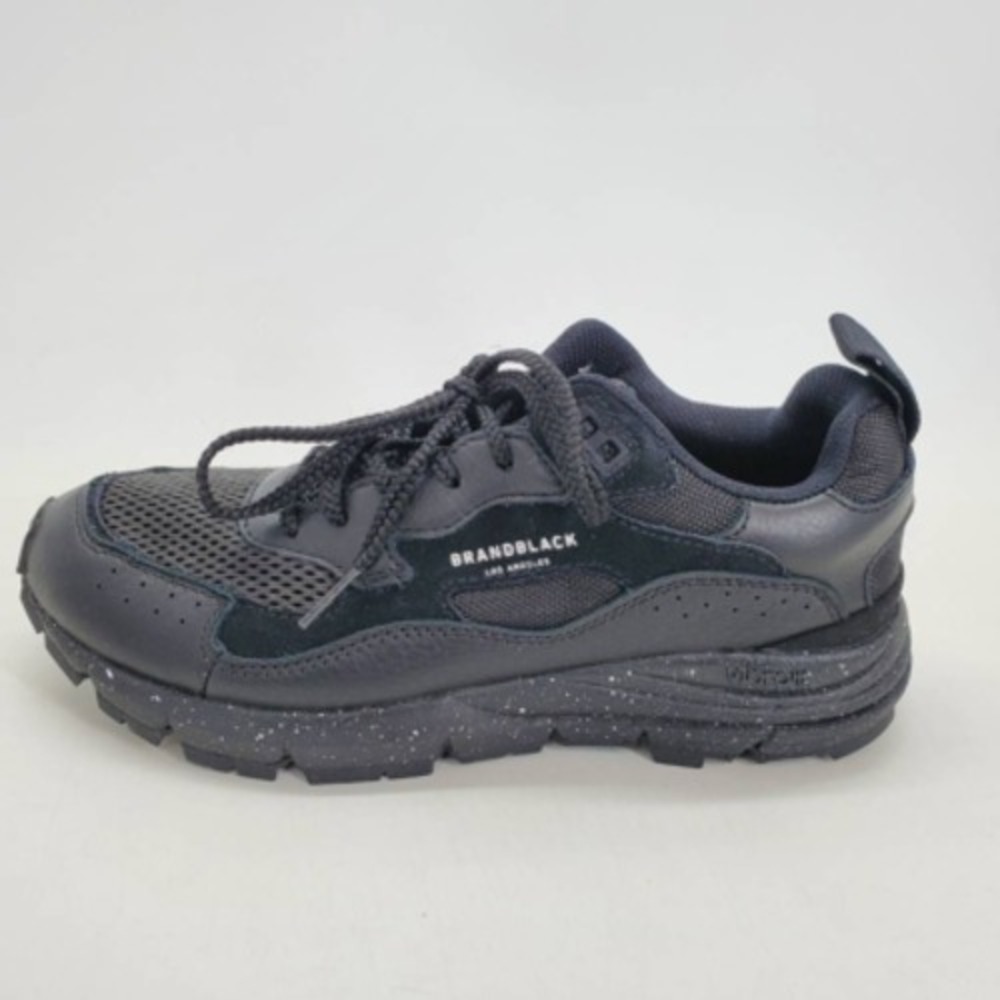 Brandblack Shoes Womens Nomo Black 7 Leather Running Sneakers Vibram 428BB‎